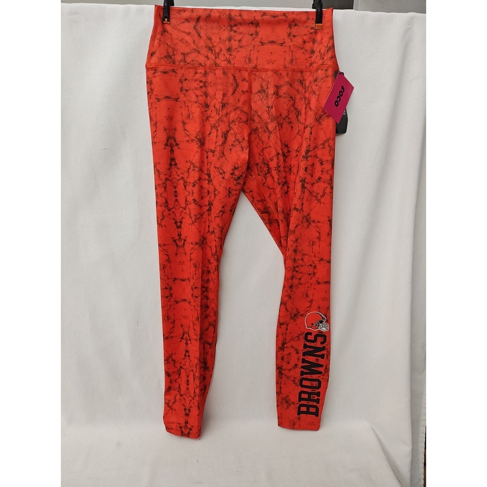FOCO Women's NFL Ladies Team Color Cloud Leggings Cleveland Browns Large NWT